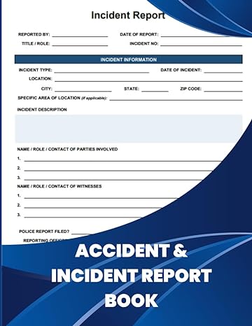 accident report book size 8 5 x 11 in 110 pages 1st edition your health b0cp3gdx5g