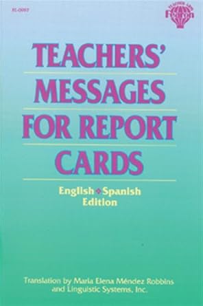 teachers messages for report cards grades k 8 1st edition fearon 0866539972, 978-0866539975