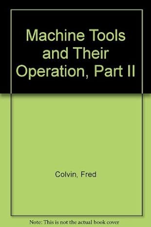 machine tools and their operation part ii 1st edition fred h colvin b000qaau2m