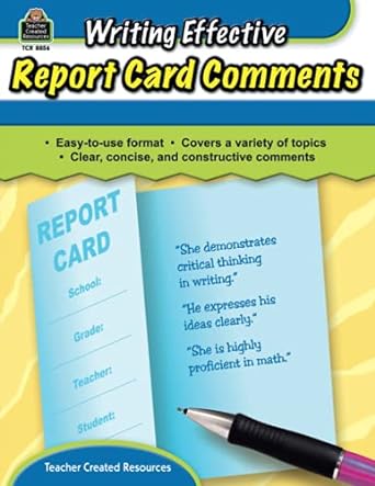 writing effective report card comments 1st edition kathleen teacher created resources staff 1420688561,