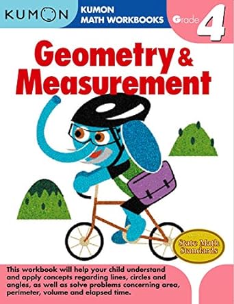 kumon grade 4 geometry and measurement workbook edition kumon publishing 1934968676, 978-1934968673