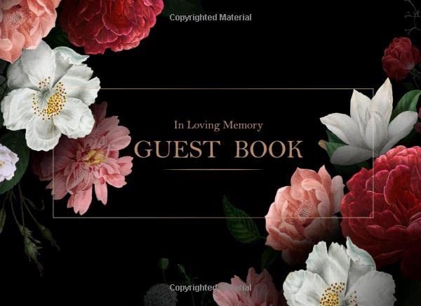 in loving memory guest book memorial books for funeral condolence book remembrance book for funerals 1st