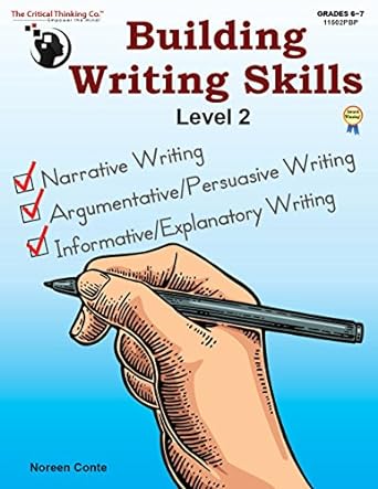 building writing skills level 2 workbook using a 5 step writing process to teach writing 1st edition noreen