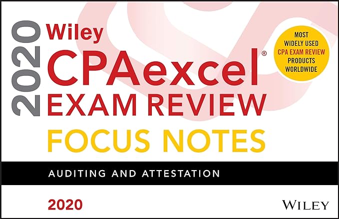 wiley cpaexcel exam review 2020 focus notes auditing and attestation 1st edition wiley 1119632617,