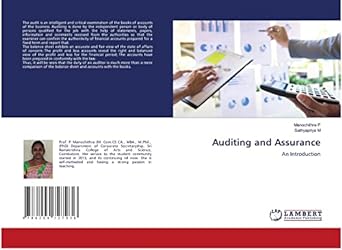 auditing and assurance an introduction 1st edition manochithra p ,sathyapriya m 6204727931, 978-6204727936