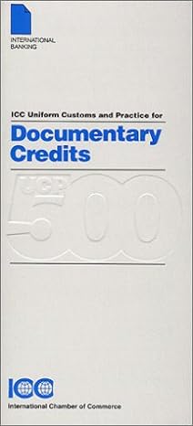 uniform customs and practice for documentary credits revised edition international chamber of commerce