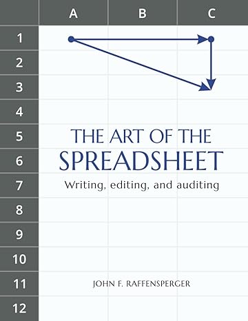 the art of the spreadsheet writing editing and auditing 1st edition john f raffensperger b0cn5c51zn,