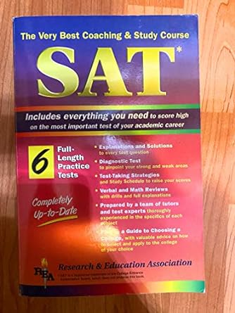 sat reasoning test the best test prep for the sat prep 1st edition robert bell, suzanne coffield sat