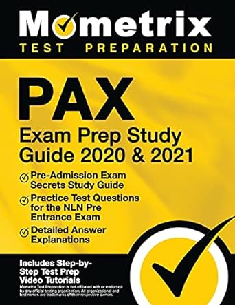 pax exam prep study guide 2020 and 2021 pre admission exam secrets study guide practice test questions for