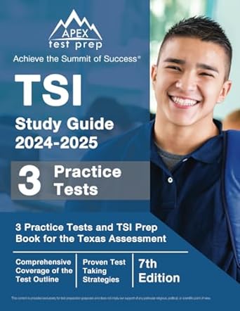 tsi study guide 2024 2025 3 practice tests and tsi prep book for the texas assessment 1st edition j. m.