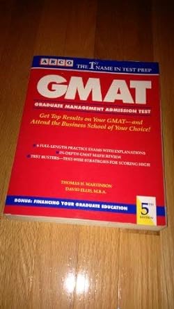 gmat graduate management admission test 5th edition thomas h. martinson, david ellis 0133617831,