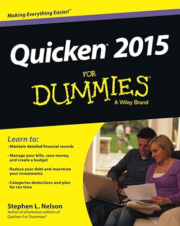 quicken 2015 for dummies 1st edition stephen l. nelson 1118920139, 978-1118920138