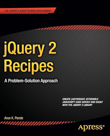 jquery 2 recipes a problem solution approach 1st edition arun pande 1430264330, 978-1430264330