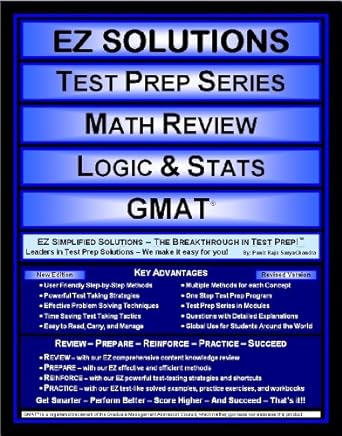 ez solutions test prep series math review logic and stats gmat 1st edition punit raja suryachandra, ez