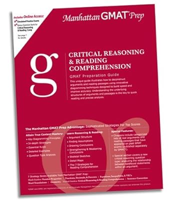 critical reasoning and reading comprehension gmat preparation guide 1st edition manhattan gmat prep