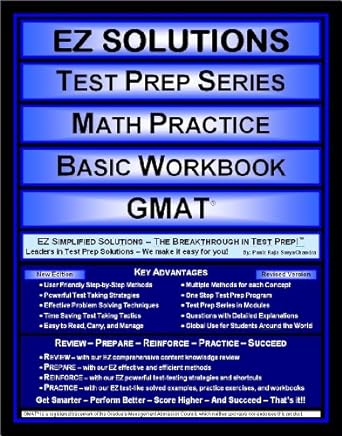 ez solutions test prep series math practice basic workbook gmat 1st edition punit raja suryachandra, ez