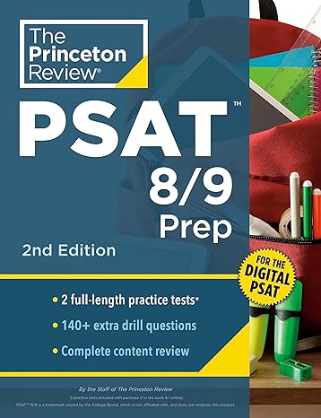 princeton review psat 8/9 prep 2 practice tests + content review + strategies for the digital psat 2nd
