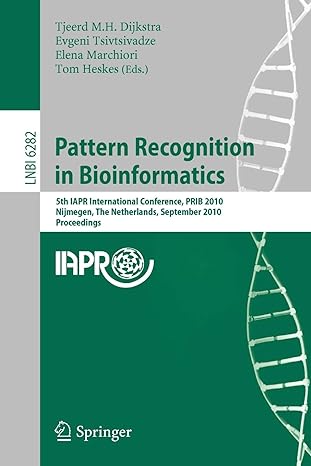 pattern recognition in bioinformatics 5th iapr international conference prib 2010 nijmegen the netherlands