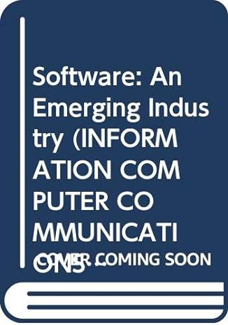 software an emerging industry 1st edition organisation for economic co operation and development 9264127550,