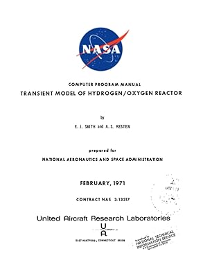 computer program manual transient model of hydrogen/oxygen reactor 1st edition nasa ,national aeronautics and