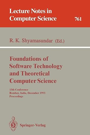 foundations of software technology and theoretical computer science 13th conference bombay india december 15