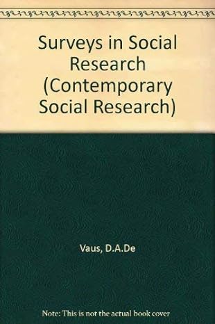 surveys in social research 1st edition david de vaus 0043120245, 978-0043120248