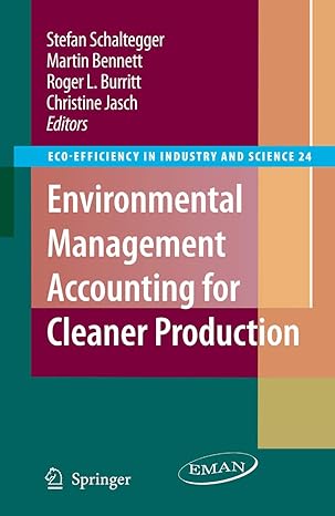 environmental management accounting for cleaner production 1st edition stefan schaltegger ,martin bennett