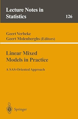 linear mixed models in practice a sas oriented approach 1997th edition geert verbeke ,geert molenberghs