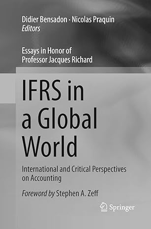 ifrs in a global world international and critical perspectives on accounting 1st edition didier bensadon