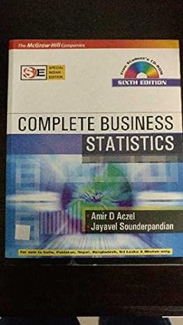 complete business statistics with student cd 1st edition amir d aczel 0070620164, 978-0070620162