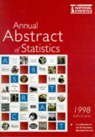 annual abstract of statistics 1998 1st edition the stationery office 0116209658, 978-0116209658