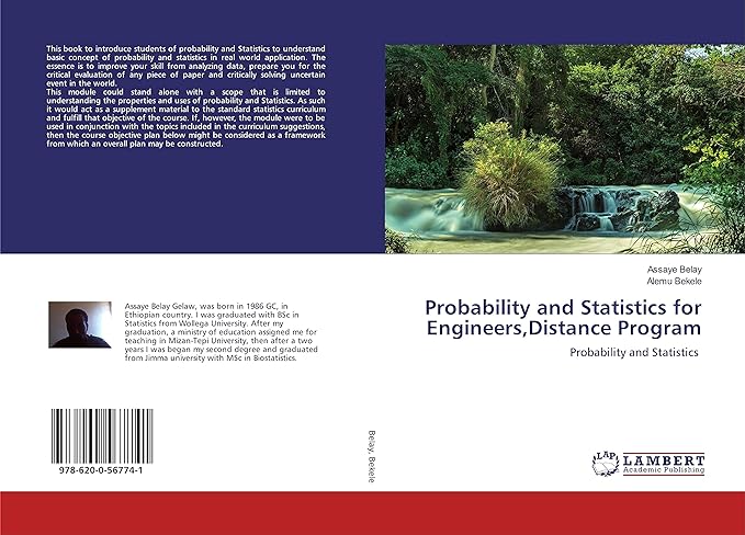 probability and statistics for engineers distance program probability and statistics 1st edition assaye belay