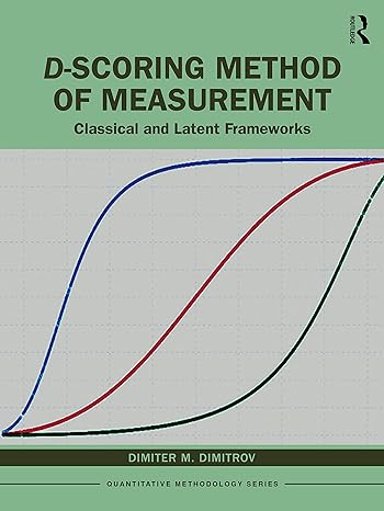 d scoring method of measurement 1st edition dimiter dimitrov 1032380063, 978-1032380063