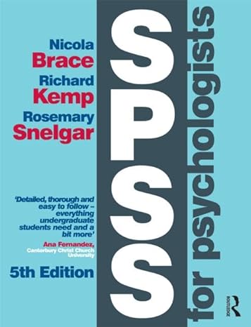 spss for psychologists 5th edition nicola brace ,richard kemp ,rosemary snelgar 1848726007, 978-1848726000