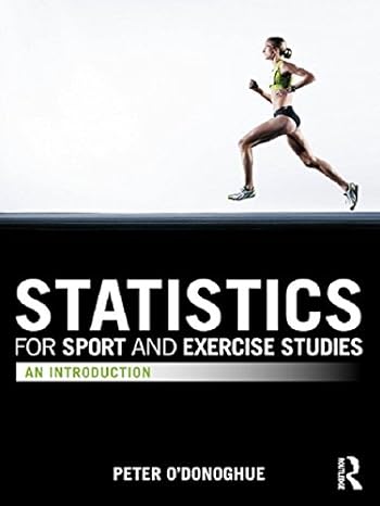 statistics for sport and exercise studies an introduction 1st edition peter o'donoghue b002pioj5c,