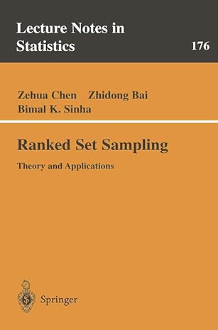 ranked set sampling theory and applications 2004th edition zehua chen ,zhidong bai ,bimal sinha 0387402632,