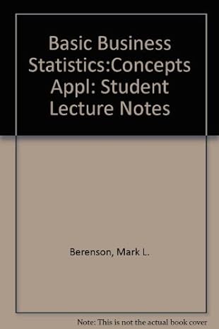 basic business statistics student lecture notes 1st edition mark l berenson 0135130948, 978-0135130940