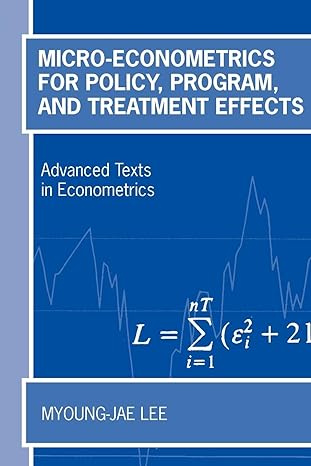 micro econometrics for policy program and treatment effects 1st edition myoung jae lee 0199267693,