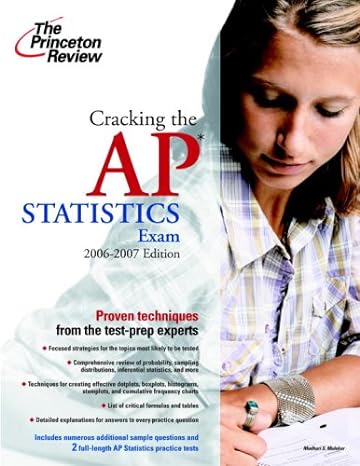 cracking the ap statistics exam 2006 2007th edition princeton review 037576531x, 978-0375765315