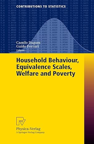 household behaviour equivalence scales welfare and poverty 1st edition camilo dagum ,guido ferrari