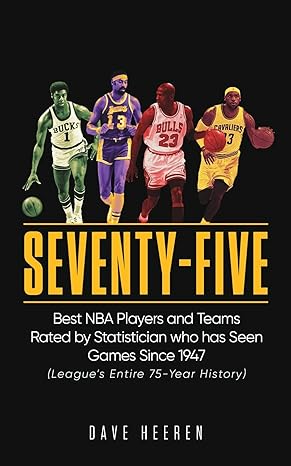 seventy five best nba players and teams rated by statistician who has seen games since 1947 1st edition dave