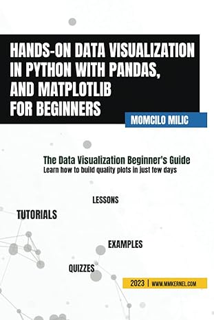 hands on data visualization in python with pandas and matplotlib for beginners 1st edition momcilo milic