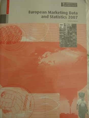 european marketing data and statistics 2007 42nd edition euromonitor international 1842644092, 978-1842644096