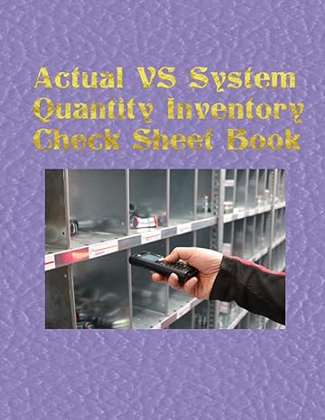 actual vs system quantity inventory check sheet book 100 pages of actual vs system quantity inventory check