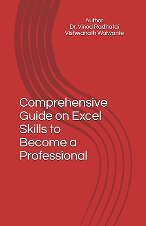 comprehensive guide on excel skills to become a professional 1st edition dr vinod radhatai vishwanath