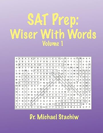 sat prep wiser with words volume 1 1st edition dr. michael stachiw 1500512133, 978-1500512132