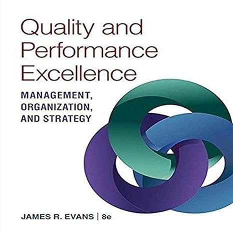 quality and performance excellence 8th edition james r evans 1305662229, 978-8131500668