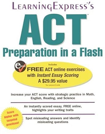 act preparation in a flash 1st edition learningexpress editors b008smyqzc