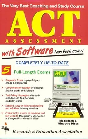 act with testware book plus software 1st edition james r. ogden ,research & education association 0878917942,