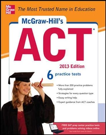 mcgraw hill s act 2013 edition 7th edition steven dulan 0071792929, 978-1259029240